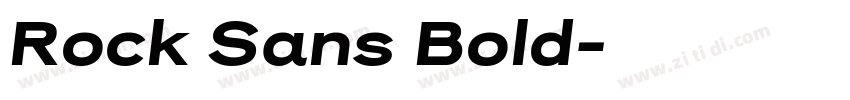 Rock Sans Bold字体转换